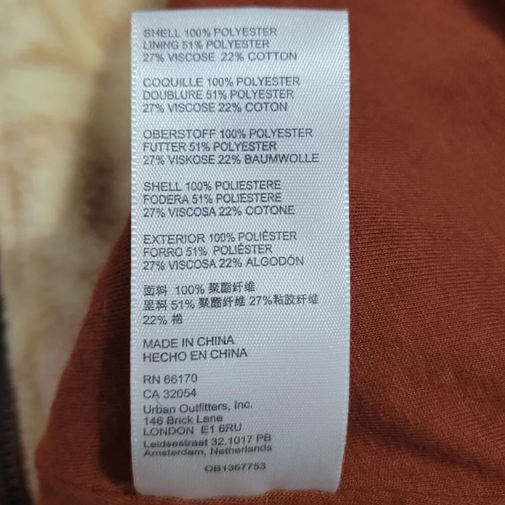 Free People Cozy Hooded Printed Blanket Coat Size S - Picture 12 of 15